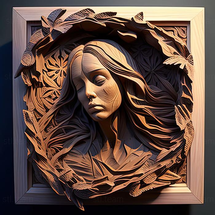 3D модель Кейт Харінг, американська художниця (STL)